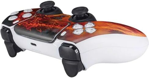 Skinit Decal Gaming Skin Compatible with PS5 Controller - Officially Licensed Fire Stalker Wolf by Tom Wood Design in Kuwait