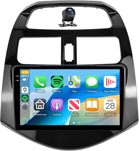 [4G+128G] ستيريو سيارة لسيارة شيفروليه تشيفي سبارك 2011-2014 مع 5GWiFi/Android 15/Wireless Carplay Android Auto، راديو شاشة تعمل باللمس 9 بوصة، GPS/EQ DSP/Bluetooth5.0/SWC/AHD كاميرا احتياطية in Kuwait