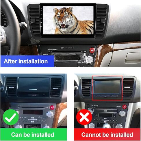4 Core 64G Android 14 Double Din Car Stereo for Subaru Legacy Outback 2005-2009 with 9 Inch Touchscreen Radio Built-in Wireless Carplay/Android Auto/Bluetooth/AUX/Steering Wheel Controls/Backup Camera in Kuwait