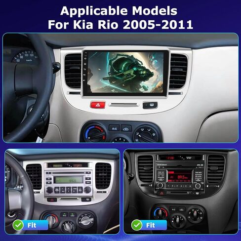 [4+64G] لراديو ترقية Kia Rio 2005-2011، NHOPEEW 9 بوصة IPS تعمل باللمس Android 15 ستيريو - تشغيل لاسلكي وAndroid Auto، صفحة رئيسية مخصصة، 5G/WiFi، DSP/EQ، GPS، BT 5.0 + كاميرا احتياطية in Kuwait
