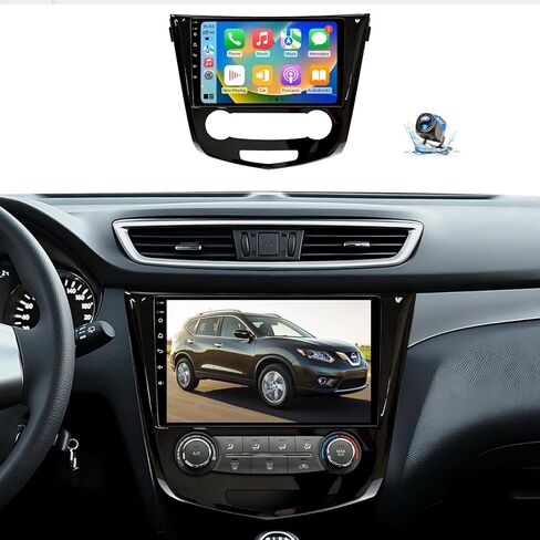 Android 14 Car Stereo Radio Compatible with Nissan Rogue 2014 2015 2016 2017 2018 Manual AC Wireless CarPlay & Android Auto AHD Backup Camera Upgrade 10.1" Touch Screen GPS SWC WiFi Bluetooth 2+64G in Kuwait
