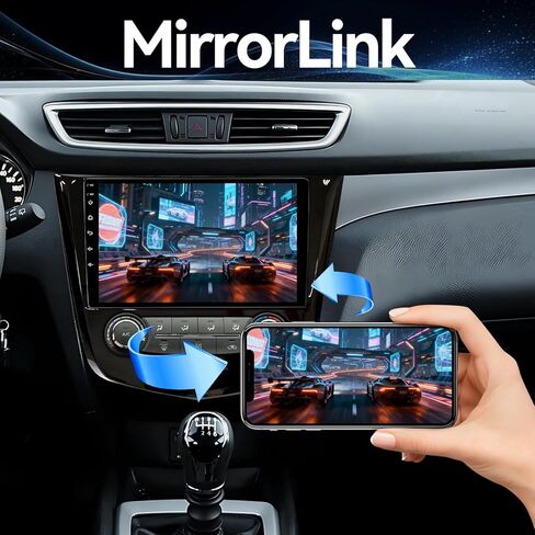 Android 14 Car Stereo Radio Compatible with Nissan Rogue 2014 2015 2016 2017 2018 Manual AC Wireless CarPlay & Android Auto AHD Backup Camera Upgrade 10.1" Touch Screen GPS SWC WiFi Bluetooth 2+64G in Kuwait
