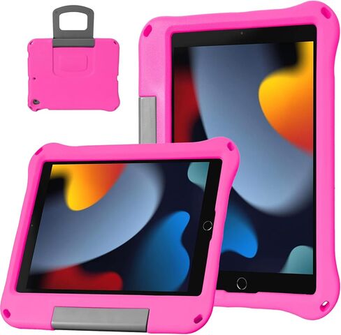 Case Compatible with iPad 10.2 Inch 2021/2020/2019, for iPad 9th/8th/7th Generation Case,Light Weight Shock Proof Convertible Handle Stand Full Body Kids Case. (Blue) in Kuwait