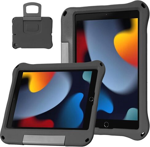 Case Compatible with iPad 10.2 Inch 2021/2020/2019, for iPad 9th/8th/7th Generation Case,Light Weight Shock Proof Convertible Handle Stand Full Body Kids Case. (Blue) in Saudi Arabia
