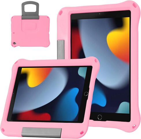 Case Compatible with iPad 10.2 Inch 2021/2020/2019, for iPad 9th/8th/7th Generation Case,Light Weight Shock Proof Convertible Handle Stand Full Body Kids Case. (Blue) in Saudi Arabia