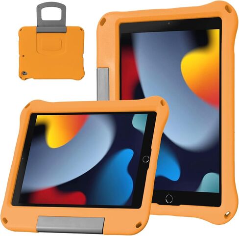 Case Compatible with iPad 10.2 Inch 2021/2020/2019, for iPad 9th/8th/7th Generation Case,Light Weight Shock Proof Convertible Handle Stand Full Body Kids Case. (Blue) in Saudi Arabia
