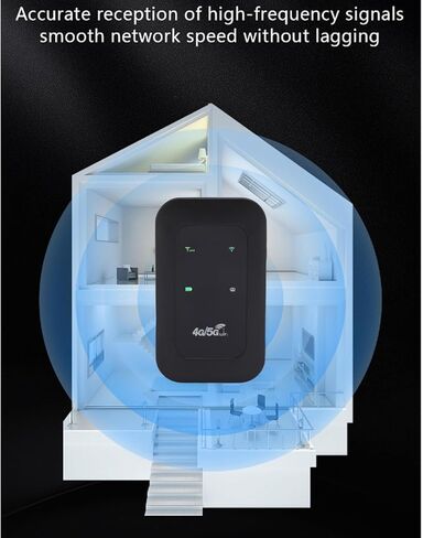 نقطة اتصال واي فاي محمولة 4G LTE، جهاز نقطة اتصال محمول مع فتحة بطاقة SIM وبطارية مدمجة 2100 مللي أمبير في الساعة، تدعم ما يصل إلى 10 أجهزة، للسفر والاستخدام المنزلي in Kuwait