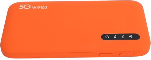 Sorandy 5g Mobile Hotspot, 6100mAh 2.77Gbps Dust & Water Proof High Speed Travel Double Band WiFi6 Portable Router with Sim Card Slot & LED Light, Ideal for Travel & Support 16 Devices in Kuwait