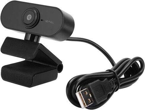 كاميرا ويب VBESTLIFE 1080P مع ميكروفون، 90 FOV، كاميرا كمبيوتر للتوصيل والتشغيل للاتصال عبر الإنترنت والتكبير والفرق (أسود) in Kuwait