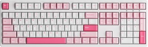 Akko 3108 V3 Gaming Keyboard, Black & Gold Wired Hot-swappable Full Size Keyboard with White LED PBT Double-Shot Cherry Profile Keycaps for Mac & Win Frost Pink Switch in Kuwait