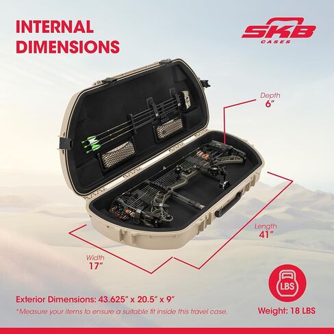 حقيبة تخزين واقية صلبة من SKB لقوس الرماية والسهام، وحقيبة قوس على شكل iSeries، وحامل جعبة وصندوق تروس لملحقات الصيد in Kuwait