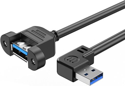 كابل تمديد USB3.0 سلك محول USB3.0 ذكر إلى أنثى مع براغي تثبيت اللوحة للاستخدام الصناعي in Kuwait