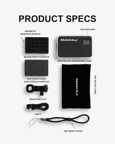 Mini Content Light – Portable Rechargeable LED Beauty Light for Phone, Selfies, Video, Makeup & Streaming – Adjustable Brightness & Color Temperature, USB-C, Magnetic Mount in Kuwait