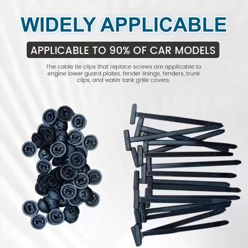 100Pcs 2025 New Nylon Car Universal Cable Tie Buckle – Heavy Duty Self-Locking Zip Ties with Pin & Button Design, Upgrade Multipurpose Plastic Fastening Tool for Car Daily Fixing & Quick Repair in Kuwait