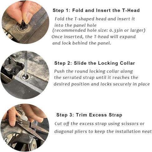 100Pcs 2025 New Nylon Car Universal Cable Tie Buckle – Heavy Duty Self-Locking Zip Ties with Pin & Button Design, Upgrade Multipurpose Plastic Fastening Tool for Car Daily Fixing & Quick Repair in Kuwait