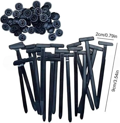 100Pcs 2025 New Nylon Car Universal Cable Tie Buckle – Heavy Duty Self-Locking Zip Ties with Pin & Button Design, Upgrade Multipurpose Plastic Fastening Tool for Car Daily Fixing & Quick Repair in Kuwait