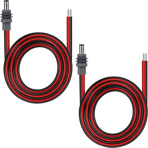 2pcs DC5521 DC Power Cable for Starlink Mini, 14AWG 5.5x2.1mm Male Plug to Bare Wire Pigtails 1m/3.28ft Extension Cord for Starlink Mini Accessories DIY Replacement in Kuwait