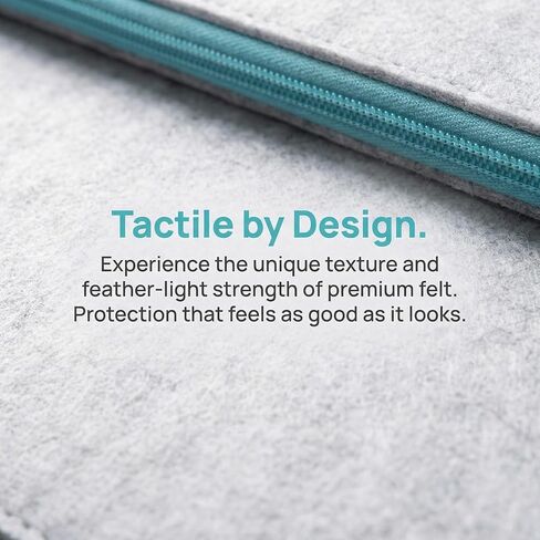 13-14 Inch Laptop Bag with Handle, Wool Laptop Carrying Case & Computer Bag with Multiple Pockets,Lightweight Felt Business Laptop Sleeve(Grey) in Kuwait