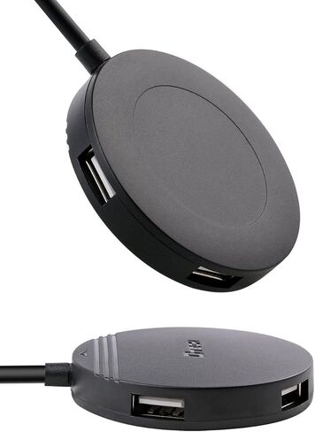 USB Hub كابل طويل 4 أقدام، DTECH صغير مستدير 4 منافذ USB توسيع Hub USB 2.0 نوع A محول متعدد المنافذ شحن نقل البيانات للكمبيوتر المحمول ولوحة مفاتيح الماوس in Kuwait