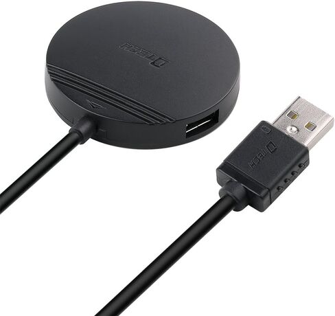 USB Hub كابل طويل 4 أقدام، DTECH صغير مستدير 4 منافذ USB توسيع Hub USB 2.0 نوع A محول متعدد المنافذ شحن نقل البيانات للكمبيوتر المحمول ولوحة مفاتيح الماوس in Kuwait