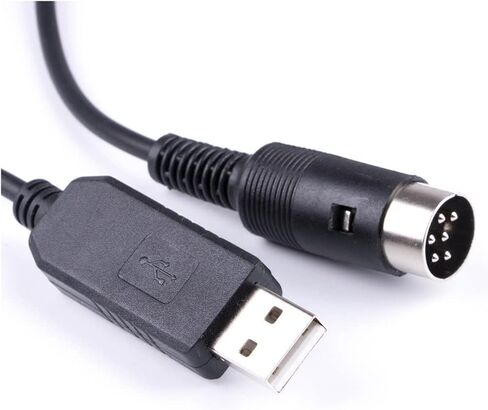 كابل برمجة USB متوافق مع TS-450S TS690 TS 790 ID-150 إلى 6P Din RS232 محول محول تسلسلي 6ft in Kuwait