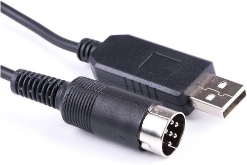 كابل برمجة USB متوافق مع TS-450S TS690 TS 790 ID-150 إلى 6P Din RS232 محول محول تسلسلي 6ft in Kuwait