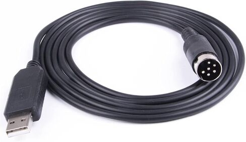 كابل برمجة USB متوافق مع TS-450S TS690 TS 790 ID-150 إلى 6P Din RS232 محول محول تسلسلي 6ft in Kuwait