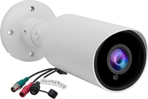 Evertech 1080p Outdoor Night Vision CCTV Security Camera HD TVI CVI AHD Indoor Weatherproof 2.8-12mm Manual Zoom Bullet White for CCTV Security Surveillance Systems in Kuwait