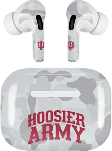 Skinit Decal Audio Skin Compatible with AirPods Pro 2nd Gen - Officially Licensed Indiana University Hoosier Army Design in Kuwait
