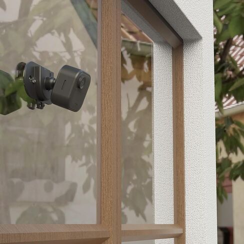 Blink Camera Mount with Dual Suction Cup, No-Drill, No Need Adhesive, Mounted on Smooth Surfaces Like Windows, Glossy Tiles, and Wood, 2 Pack for All Blink Camera-Black in Kuwait