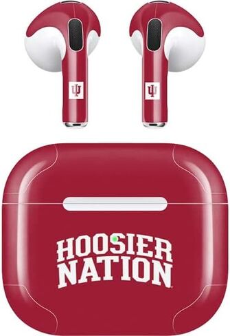 غلاف صوتي من Skinit متوافق مع Apple AirPods (الجيل الثالث، 2021) - تصميم Hoosier Nation المرخص رسميًا in Kuwait