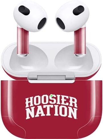 غلاف صوتي من Skinit متوافق مع Apple AirPods (الجيل الثالث، 2021) - تصميم Hoosier Nation المرخص رسميًا in Kuwait