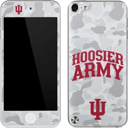 ملصق Skinit لمشغل MP3 متوافق مع iPod Touch (الجيل الخامس و2012) - تصميم Hoosier Army المرخص رسميًا من جامعة إنديانا in Kuwait