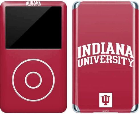 ملصق Skinit لمشغل MP3 متوافق مع iPod Classic (الجيل السادس) 80 جيجابايت - تصميم Hoosiers من جامعة إنديانا المرخص رسميًا in Kuwait