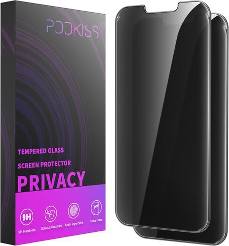 PDDKISS Compatible for iPhone 12/iPhone 12 Pro Privacy Screen Protector 6.1 inch Display, Gradient Colorful Anti Spy Anti Blue Light HD Screen Protector Tempered Glass Easy Installation in Saudi Arabia