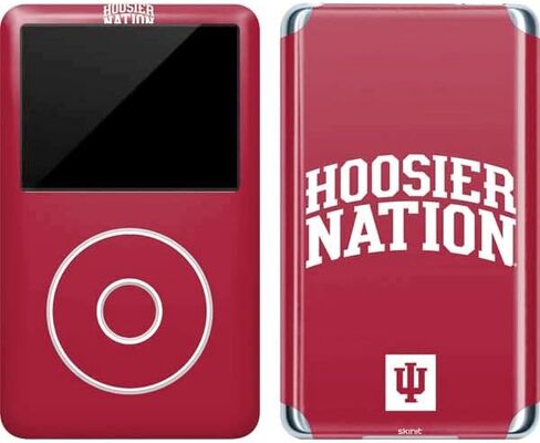 ملصق Skinit لمشغل MP3 متوافق مع iPod Classic (الجيل السادس) 80 جيجابايت - تصميم Hoosier Nation المرخص رسميًا من جامعة إنديانا in Kuwait