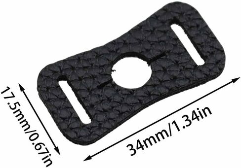 6PCS Black Camera Strap Adapter Buckle Leather Case Scratch Resistant Pad with Triangular Ring Suitable for Lanyards and Belts in Kuwait