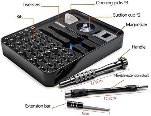 Precision Screwdriver Set 55-in-1 Torx Magnetic Bit Multifunctional Repair Phone Laptop Tool Kit in Kuwait