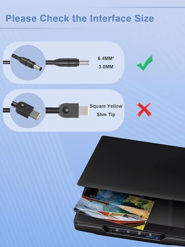 24V Power Supply Compatible with Epson Perfection & Workforce Scanner, Ac Adapter with 3-Pin Connector Tip for Epson TM Series, Star Micronics and Bixolon Thermal Receipt POS Printer in Kuwait