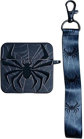 Compatible with AirPods 4 Case Cover, Compatible with Airpods 4th Generation 2024 Cute Cases Funny 3D Cartoon Anime Kawaii Cool Silicone Cover with Keychain (Spider) in Saudi Arabia