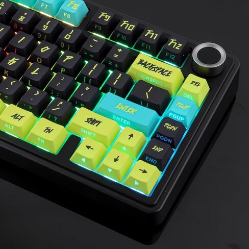 JOMKIZ Cyberpunk Edgerunners PBT Double Shot Side-Printed Keycaps, 146 Keys Cherry Profile Shine Through Keycap Set with Side Legends, Custom Backlit Keycaps for RGB Gaming Mechanical Keyboard in Kuwait