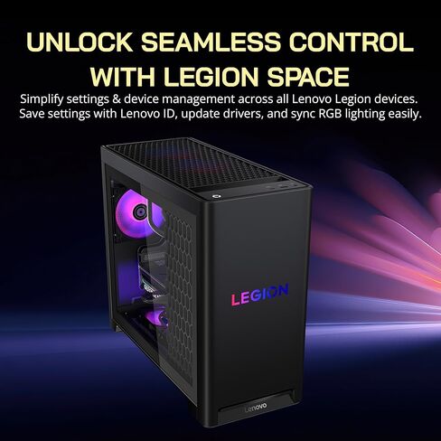 Lenovo Legion T5 Gaming Desktop, Intel Core Ultra 7 265F, NVIDIA GeForce RTX 5060 Ti 8GB GDDR7, 32GB DDR5, 1TB SSD, RGB Cooling, Wi-Fi 6E, Win 11, Black (Renewed) in Kuwait