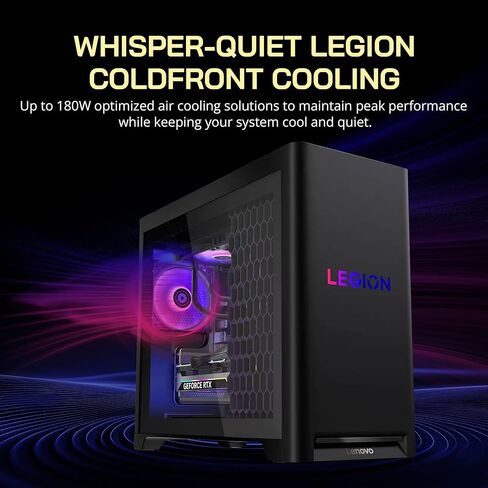 Lenovo Legion T5 Gaming Desktop, Intel Core Ultra 7 265F, NVIDIA GeForce RTX 5060 Ti 8GB GDDR7, 32GB DDR5, 1TB SSD, RGB Cooling, Wi-Fi 6E, Win 11, Black (Renewed) in Kuwait