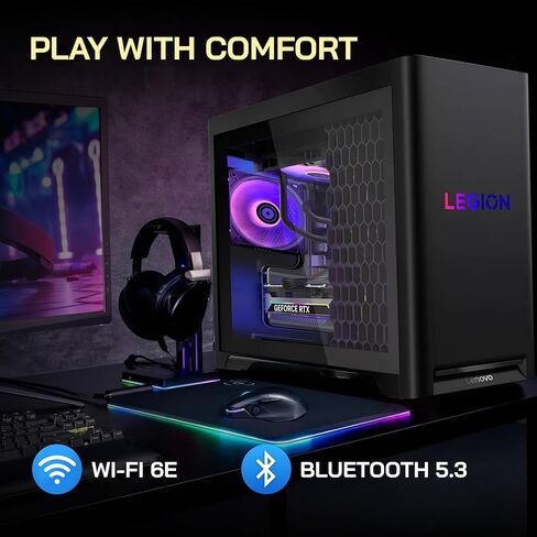 Lenovo Legion T5 Gaming Desktop, Intel Core Ultra 7 265F, NVIDIA GeForce RTX 5060 Ti 8GB GDDR7, 32GB DDR5, 1TB SSD, RGB Cooling, Wi-Fi 6E, Win 11, Black (Renewed) in Kuwait