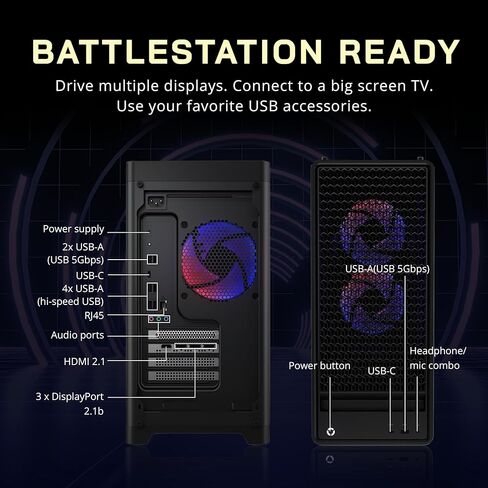 Lenovo Legion T5 Gaming Desktop, Intel Core Ultra 7 265F, NVIDIA GeForce RTX 5060 Ti 8GB GDDR7, 32GB DDR5, 1TB SSD, RGB Cooling, Wi-Fi 6E, Win 11, Black (Renewed) in Kuwait