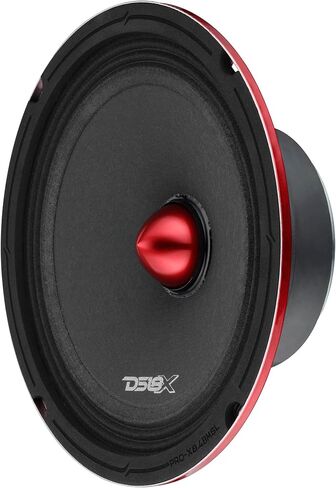 DS18 PRO-X8.4BMSL مكبر صوت ضحل متوسط ​​المدى مقاس 8 بوصات مع مكبر صوت رصاصي - مكبر صوت نحيف للسيارة بقوة 250 وات RMS 4 أوم، وعمق تركيب 2.71 بوصة، وحساسية عالية 95 ديسيبل، وصوت احترافي in Kuwait