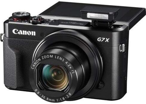 Canon PowerShot G7 X Mark II Digital Camera with 64 GB Card + LED Compact On-Camera Light + Premium Camera Case + 2 Batteries + Tripod (Renewed) in Kuwait