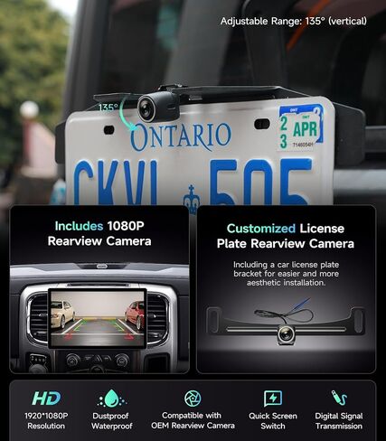 11.5 inch Car Stereo Radio for Dodge Ram Pickup 1500 2500 3500 2013 2014 2015 2016 2017 2018 with Wireless carplay/Android auto/Touchscreen/GPS Navigation/HD Backup Camera in Kuwait