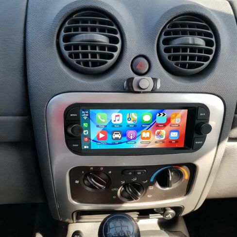 Android 14 Car Stereo Radio for Jeep Liberty KJ 2002-2007 Upgrade Stereo Replacement 6.86" Touch Screen Head Nuit GPS Navi Double Din Support CarPlay/Android Auto Bluetooth WiFi WiFi FM Backup Camera in Kuwait