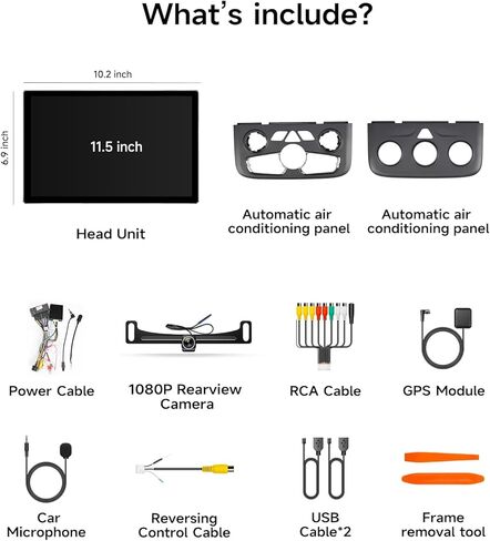 11.5 inch Car Stereo Radio for Dodge Ram Pickup 1500 2500 3500 2013 2014 2015 2016 2017 2018 with Wireless carplay/Android auto/Touchscreen/GPS Navigation/HD Backup Camera in Kuwait